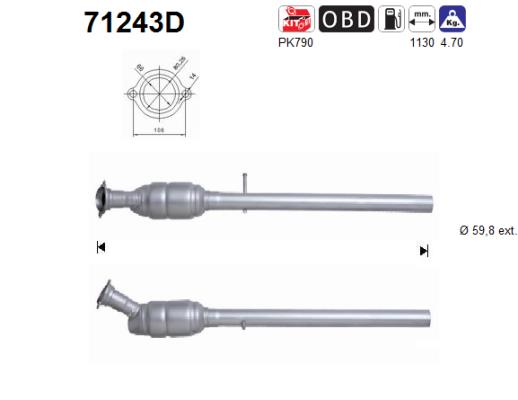 Katalysator hinten AS 71243D von AS