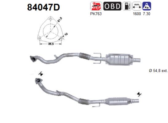 Katalysator hinten AS 84047D von AS