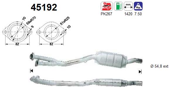 Katalysator links AS 45192 von AS