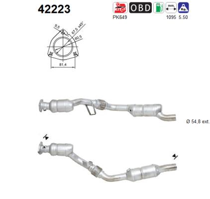 Katalysator rechts AS 42223 von AS