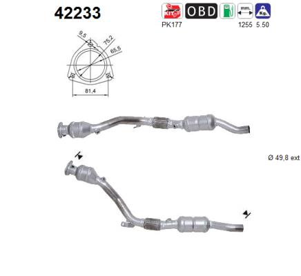 Katalysator rechts AS 42233 von AS