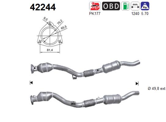 Katalysator rechts AS 42244 von AS