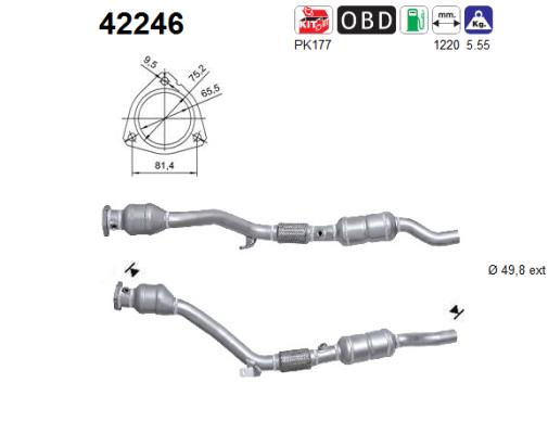Katalysator rechts AS 42246 von AS