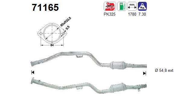 Katalysator rechts AS 71165 von AS