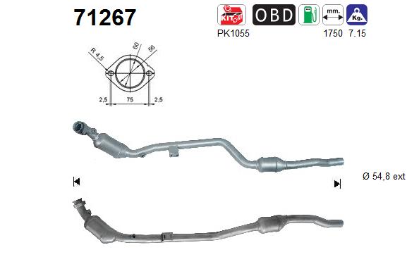 Katalysator rechts AS 71267 von AS