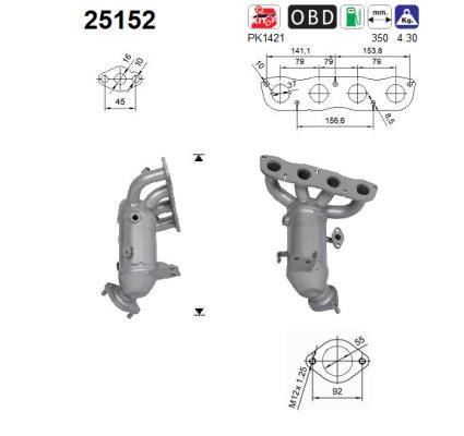 Katalysator vorne AS 25152 von AS