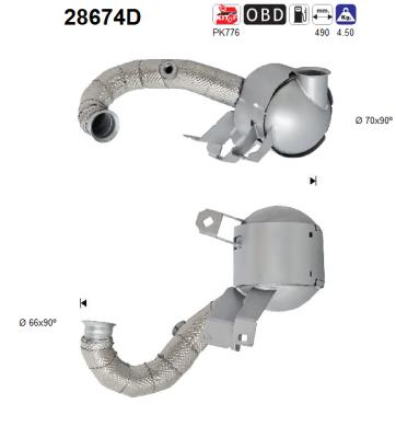 Katalysator vorne AS 28674D von AS