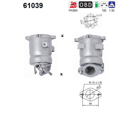 Katalysator vorne AS 61039 von AS