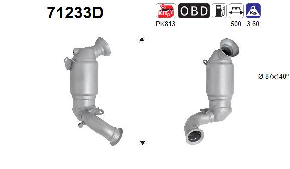 Katalysator vorne AS 71233D von AS