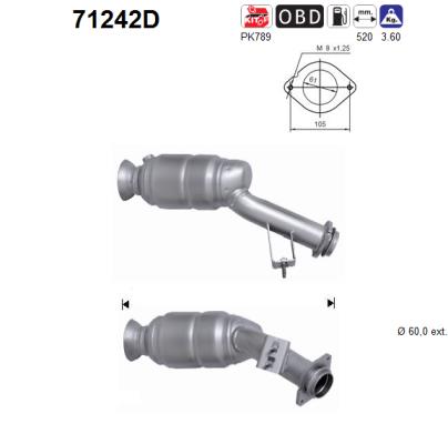 Katalysator vorne AS 71242D von AS