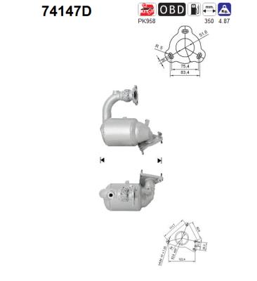 Katalysator vorne AS 74147D von AS