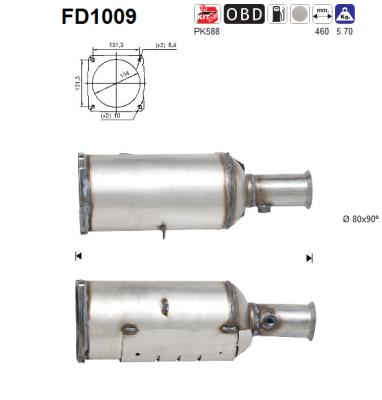 Ruß-/Partikelfilter, Abgasanlage AS FD1009 von AS