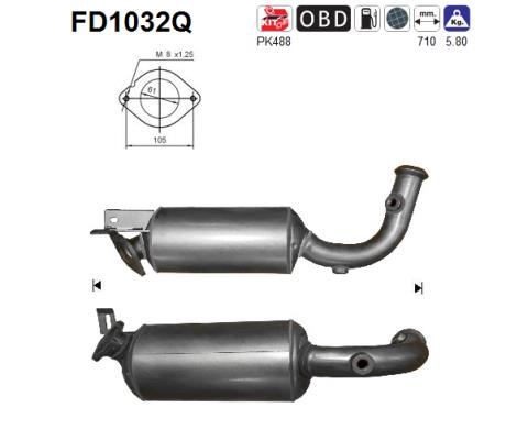 Ruß-/Partikelfilter, Abgasanlage AS FD1032Q von AS