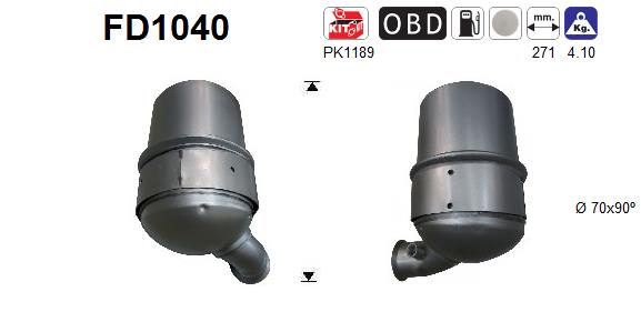 Ruß-/Partikelfilter, Abgasanlage AS FD1040 von AS