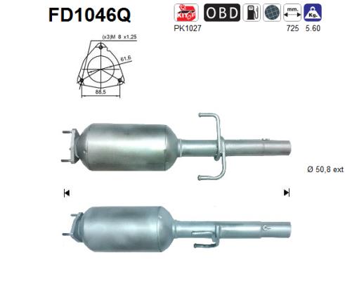 Ruß-/Partikelfilter, Abgasanlage AS FD1046Q von AS