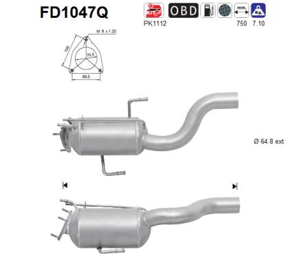 Ruß-/Partikelfilter, Abgasanlage AS FD1047Q von AS