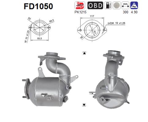 Ruß-/Partikelfilter, Abgasanlage AS FD1050 von AS