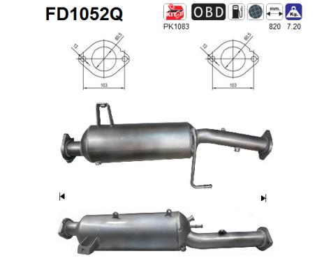 Ruß-/Partikelfilter, Abgasanlage AS FD1052Q von AS