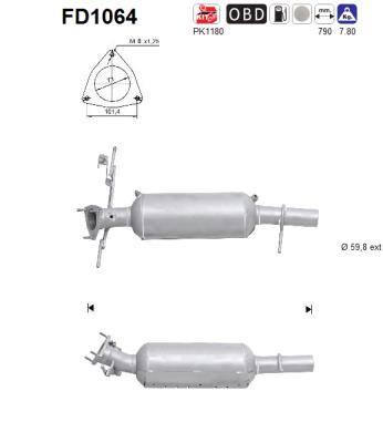 Ruß-/Partikelfilter, Abgasanlage AS FD1064 von AS