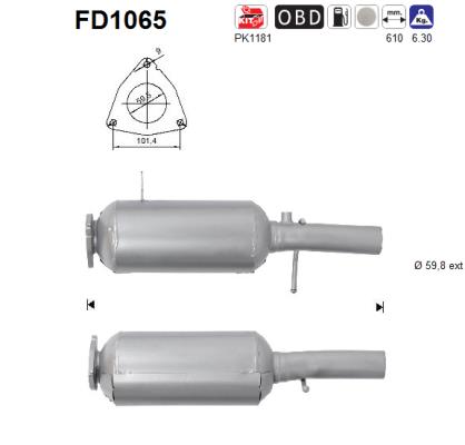 Ruß-/Partikelfilter, Abgasanlage AS FD1065 von AS