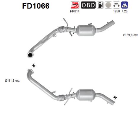 Ruß-/Partikelfilter, Abgasanlage AS FD1066 von AS