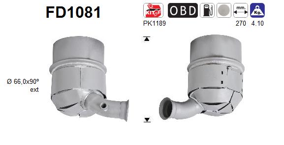 Ruß-/Partikelfilter, Abgasanlage AS FD1081 von AS