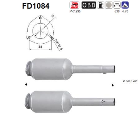 Ruß-/Partikelfilter, Abgasanlage AS FD1084 von AS