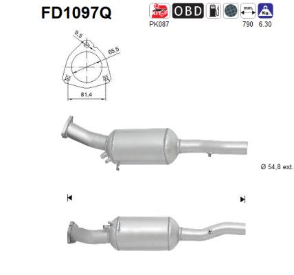 Ruß-/Partikelfilter, Abgasanlage AS FD1097Q von AS