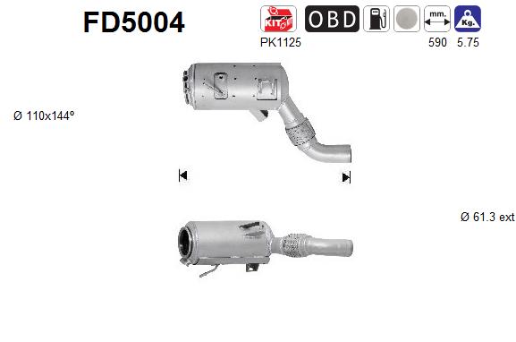 Ruß-/Partikelfilter, Abgasanlage AS FD5004 von AS