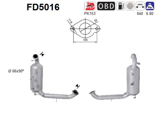 Ruß-/Partikelfilter, Abgasanlage AS FD5016 von AS