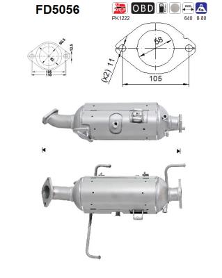 Ruß-/Partikelfilter, Abgasanlage AS FD5056 von AS