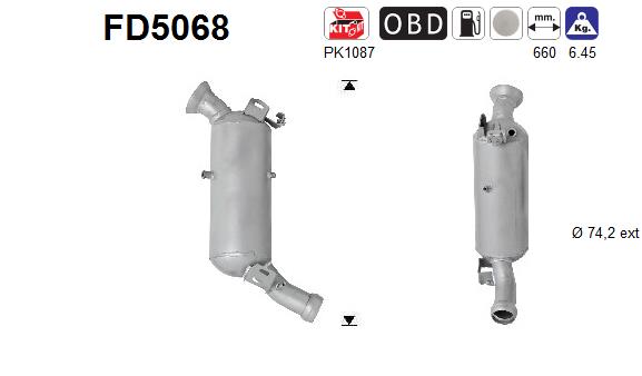 Ruß-/Partikelfilter, Abgasanlage AS FD5068 von AS