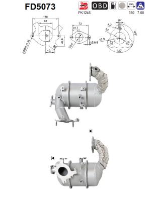 Ruß-/Partikelfilter, Abgasanlage AS FD5073 von AS