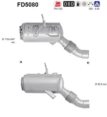 Ruß-/Partikelfilter, Abgasanlage AS FD5080 von AS