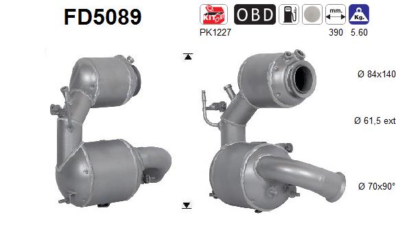 Ruß-/Partikelfilter, Abgasanlage AS FD5089 von AS