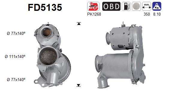 Ruß-/Partikelfilter, Abgasanlage AS FD5135 von AS