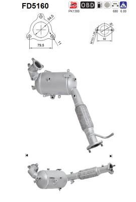 Ruß-/Partikelfilter, Abgasanlage AS FD5160 von AS