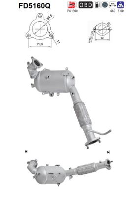 Ruß-/Partikelfilter, Abgasanlage AS FD5160Q von AS