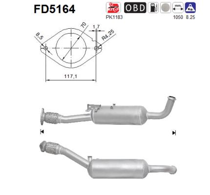 Ruß-/Partikelfilter, Abgasanlage AS FD5164 von AS