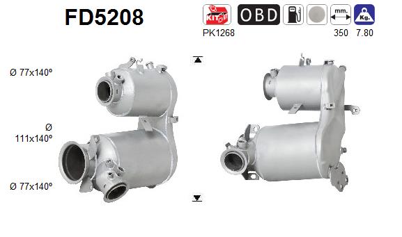 Ruß-/Partikelfilter, Abgasanlage AS FD5208 von AS