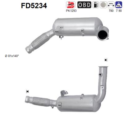 Ruß-/Partikelfilter, Abgasanlage AS FD5234 von AS