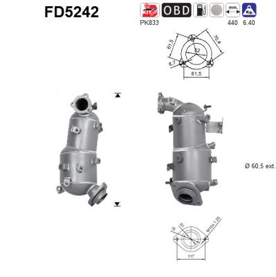 Ruß-/Partikelfilter, Abgasanlage AS FD5242 von AS