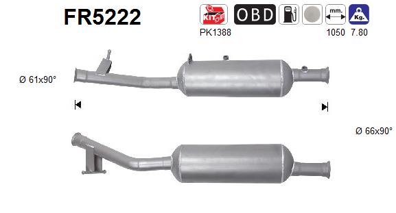 Ruß-/Partikelfilter, Abgasanlage AS FR5222 von AS