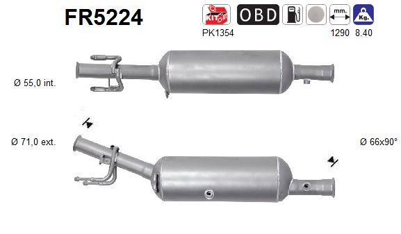 Ruß-/Partikelfilter, Abgasanlage AS FR5224 von AS