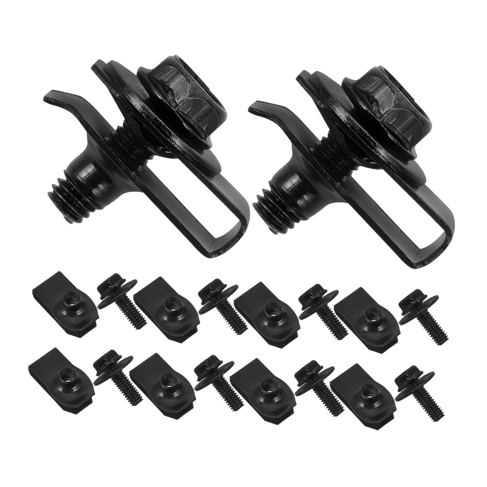 ASAKKURA 20St Autoschrauben Karosserie Schrauben rostfreie Schrauben Stoßstangenclips Sie geben Clips EIN Kfz-U-Clips Spire u Clip Clip-Muttern Nuss-Clips U-förmige Metall Black von ASAKKURA