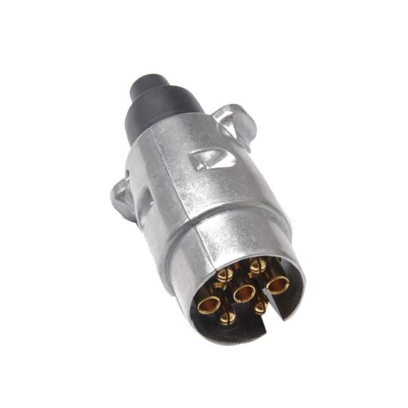 ASAKKURA 7 Poliger Aluminiumlegierung Stecker Für LKW Und Anhänger 12V EU Stecker Für Elektrik Und Abschleppdienste Langlebig Und Robust Ideal Für Verschiedene Anwendungen von ASAKKURA