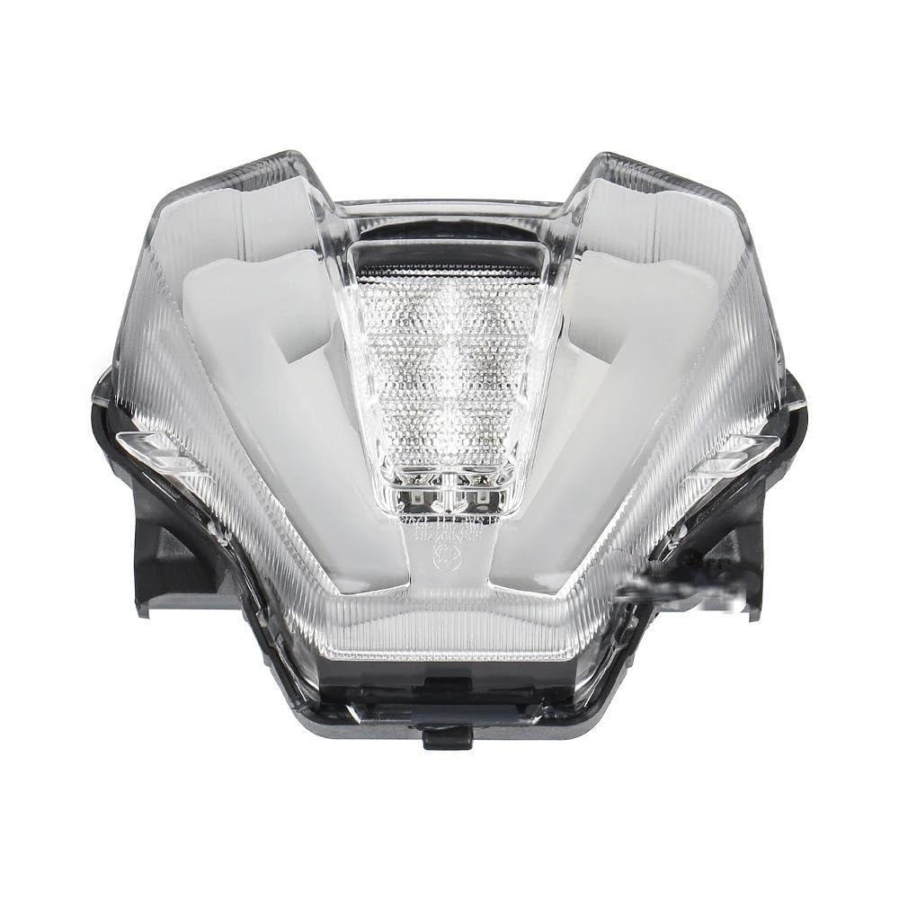 Bremse Integrierte Blinker Rücklicht Stop Blinker Lampe Rücklicht Für FZ07 MT07 2021 2022 2023 Motorrad Rücklicht Bremslicht Rund(WHITE) von ASBVRJF