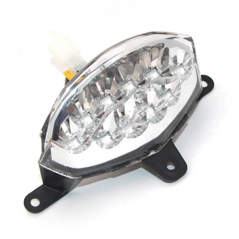 Für DUKE 125 200 390 DUKE250 DUKE200 DUKE390 Motorrad Bremse Stop Rücklicht Indikator Integrierte Blinker Motorrad Rücklicht Bremslicht Rund(Weiß) von ASBVRJF