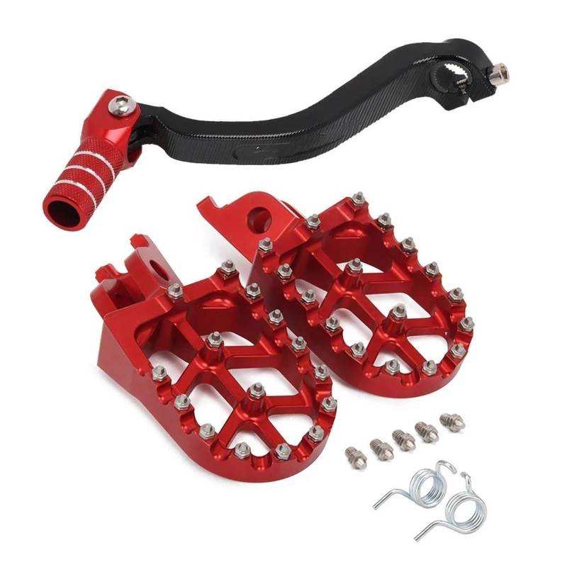 Fußrasten Pedal Für CRF250R CRF 250R 2010-2015 Motorrad CNC Getriebe Schalthebel Fußrasten Rest Fußstützen Pedal Fußrasten Verstellbare Fußrasten Motorrad(Type B) von ASBVRJF