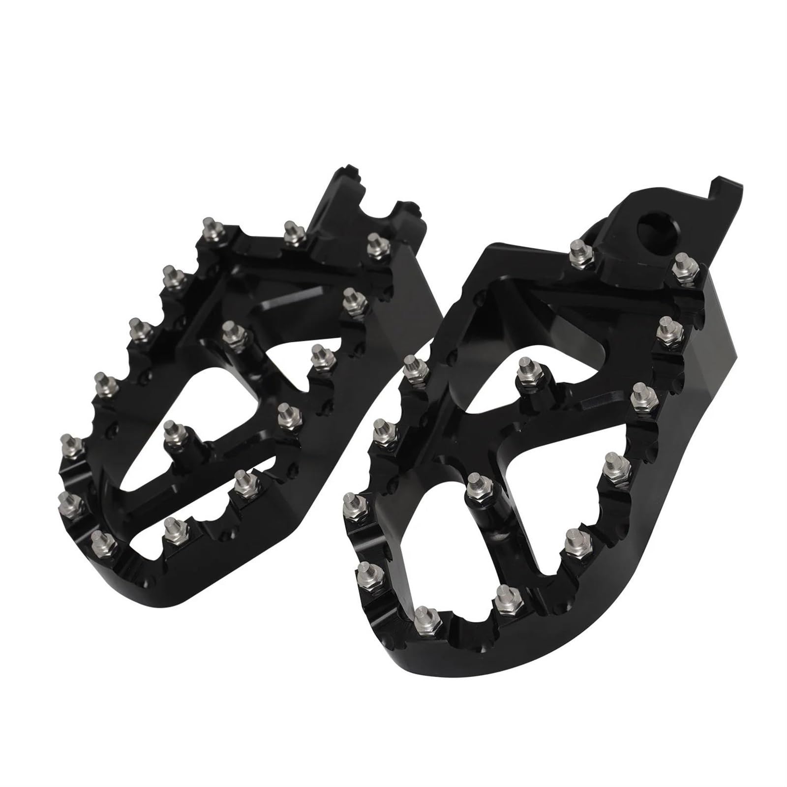 Fußrasten Pedal Für Kawasaki Für KX KXF Für CR125 CR250 CRF 450 2002-2020 Motorrad Fußrasten Fußrasten Rest Verlängerung Pedal Mit Frühling Zähne Verstellbare Fußrasten Motorrad(Black) von ASBVRJF